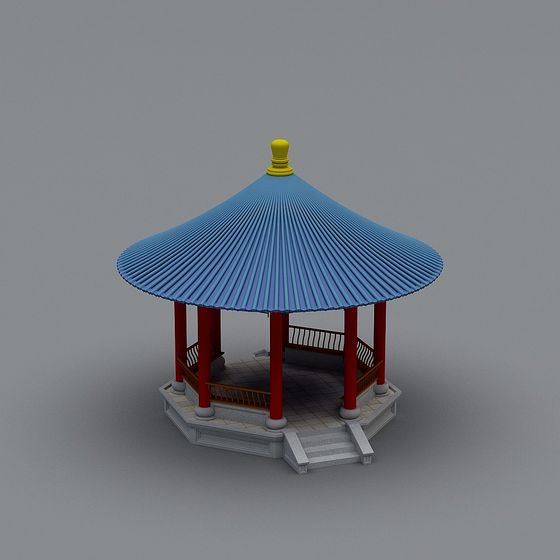 Oriental Style Pavilion 3D model