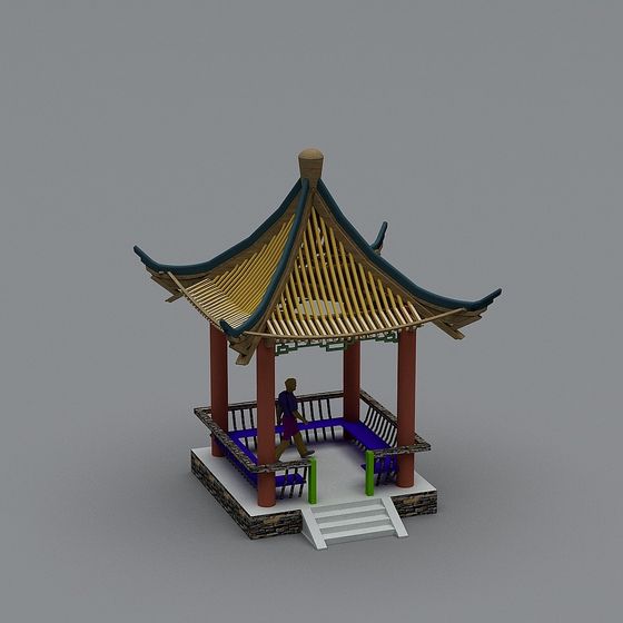 Traditional Chinese Pavilion 3D model