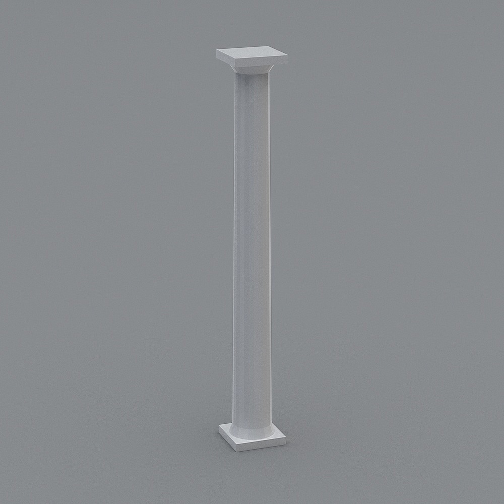 Elegant Low Poly Pillar 3D Model Elegant Low Poly Pillar 3D Model