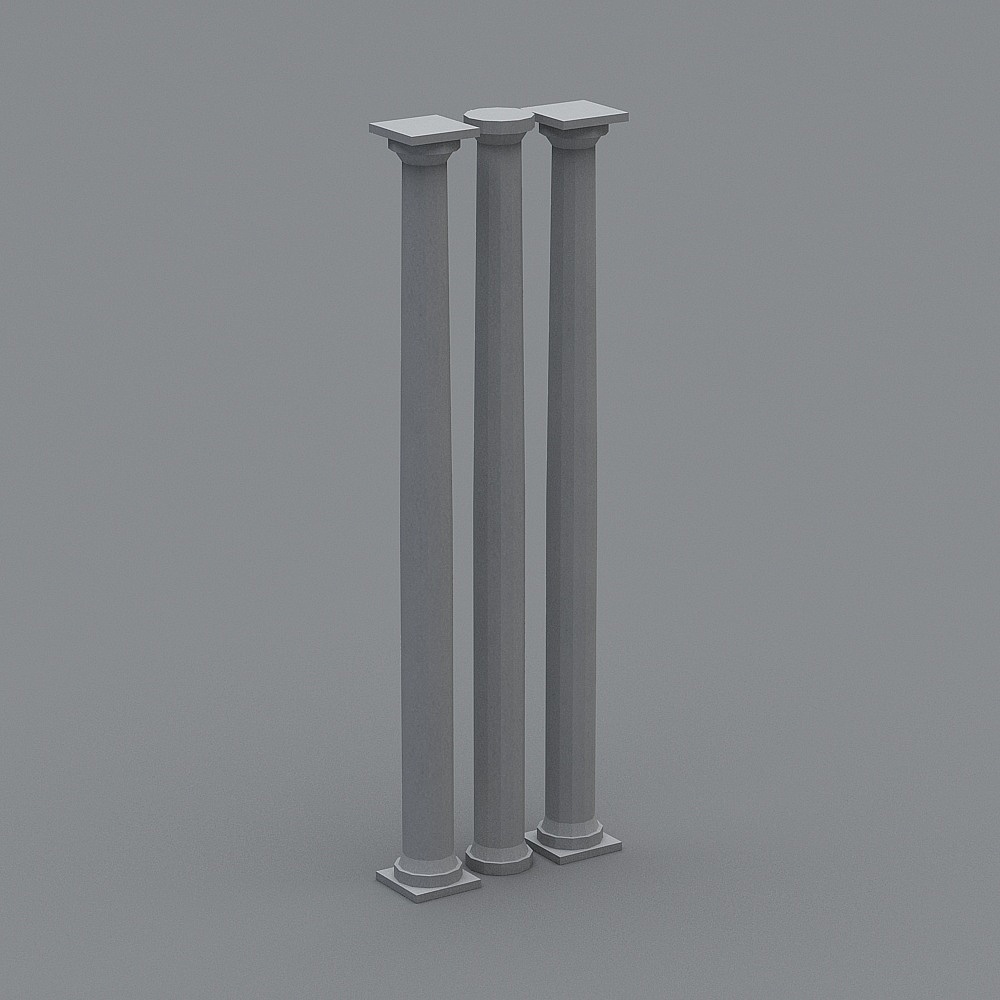 Minimalist Roman Column 3D Model