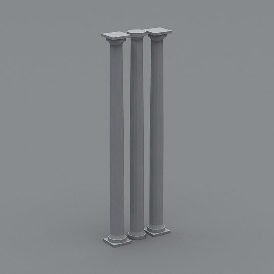 Minimalist Roman Column 3D Model