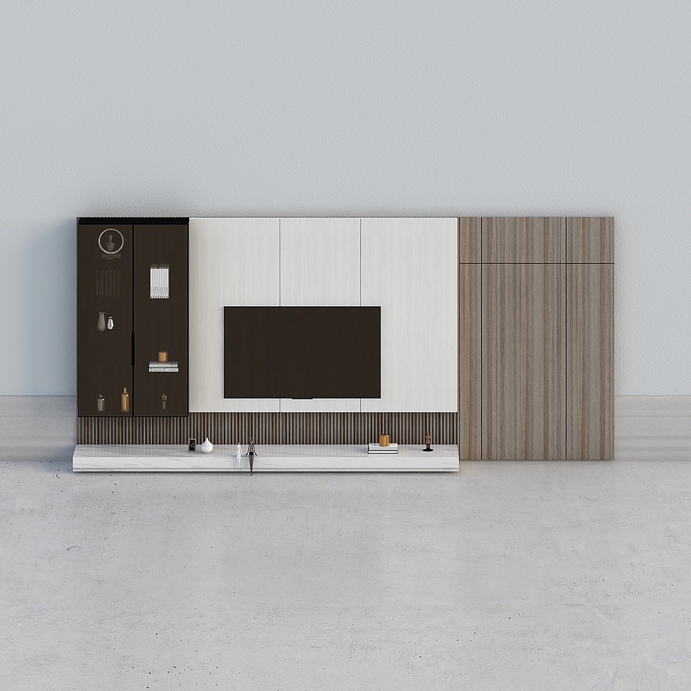 Minimalist style background wall wood panel wall