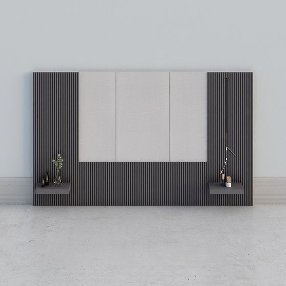 Urban Elegance Wall Unit 3D model for Modern Spaces