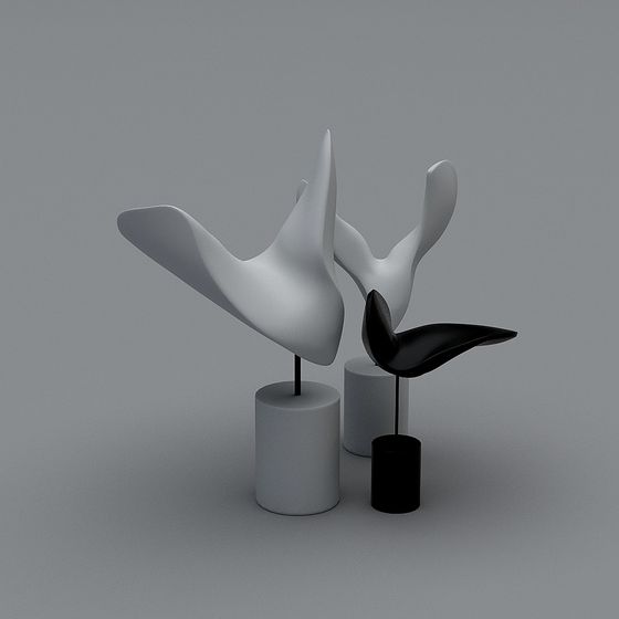 Floating Wings and Serene Feathers 3D Models