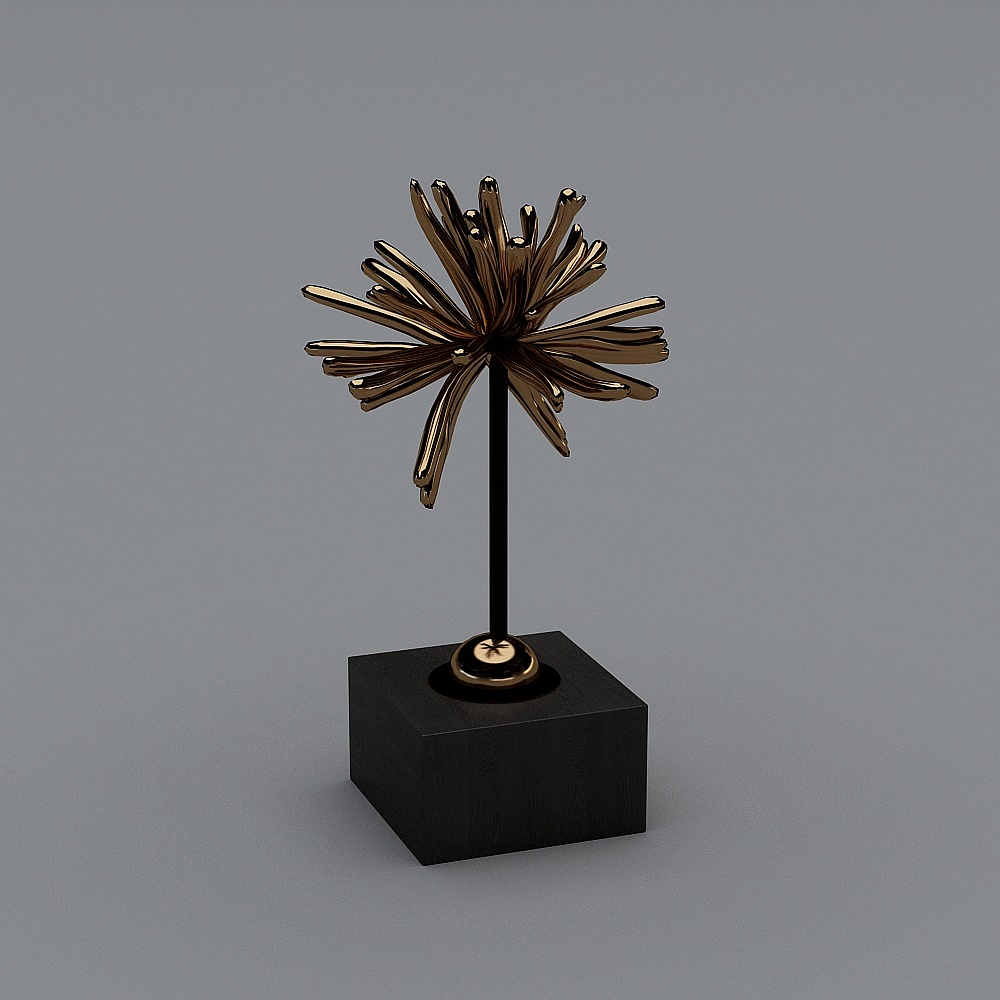 Floral Burst Elegant 3D model