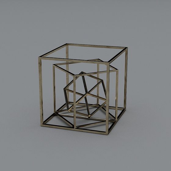 Stylish Metal Cube 3D model for Diverse Projects