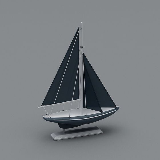 Classic Sailboat 3D model for Nautical Projects