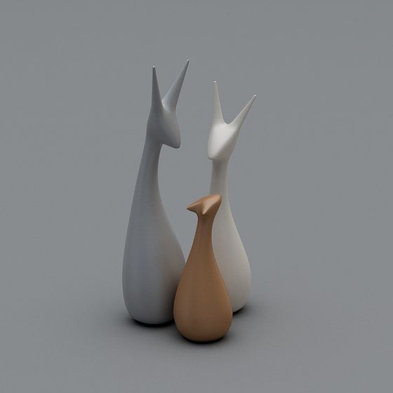 Elegant Low-Poly Deer 3D Model for Creative Projects