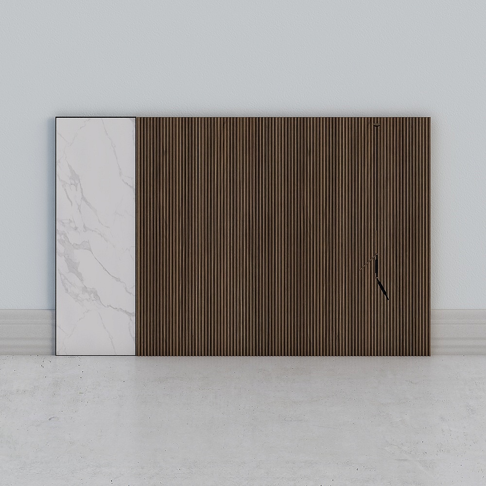 Minimalist style background wall wood panel wall