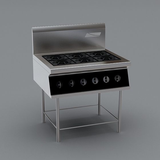 Modern Gas Stove 3D model for Contemporary Kitchens