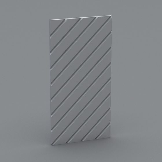 Diagonal Stripes Panel 3D model