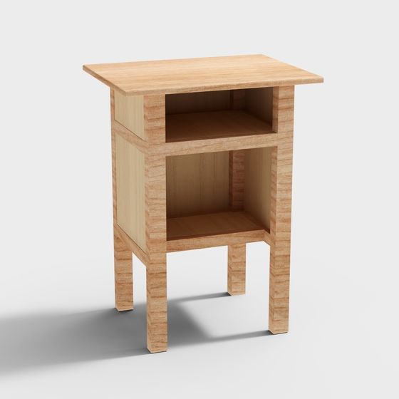 Modern Minimalist Nightstand 3D model