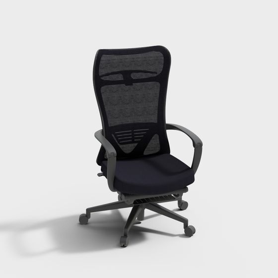 Stylish Low-Poly Office Chair 3D model for Modern Workspaces