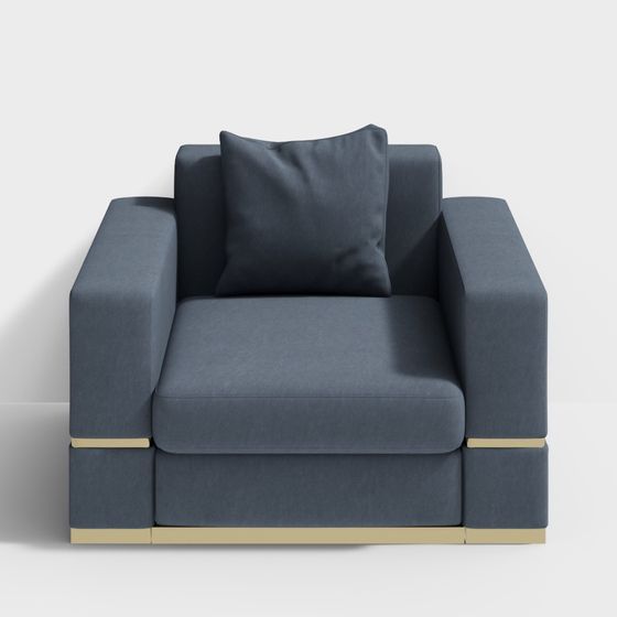 Modern Minimalist Low-Polygon Sofa 3D model