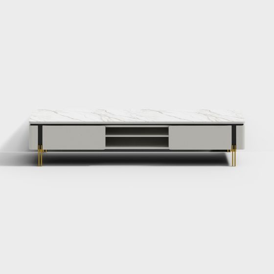Elegant Urban Living TV Stand 3D model for Modern Spaces