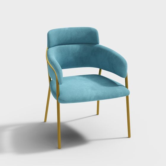 Elegant Low-Poly Chair 3D Model