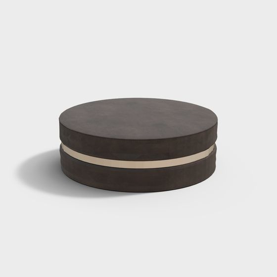 Stylish Round Low Poly Coffee Table 3D model