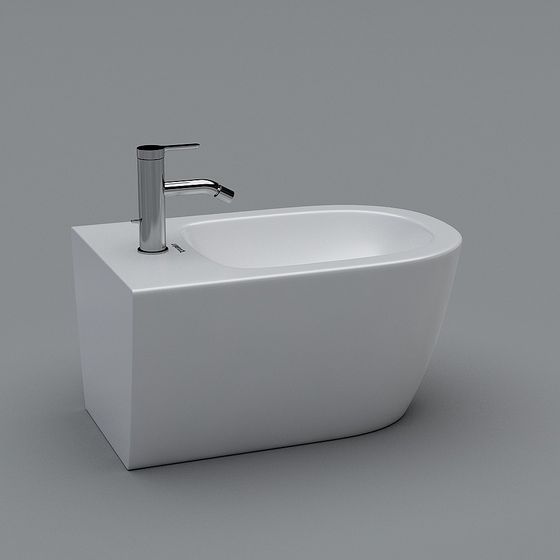 Sleek Low-Poly Sink 3D Model Design