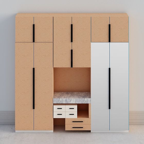 Elegant Modern Wardrobe 3D model