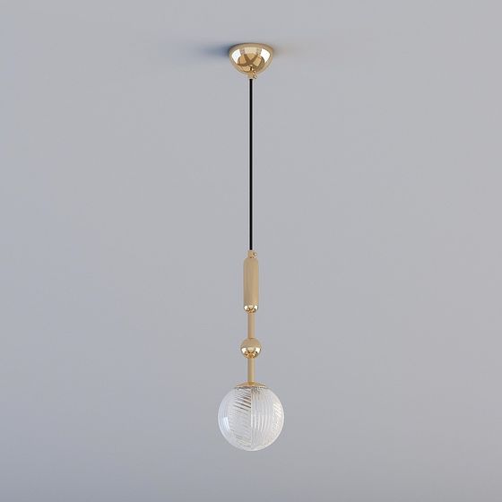 Elegant Minimalist Chandelier 3D model