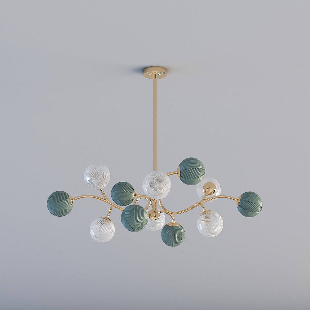 Rex Berkeley Modern Minimalist Chandelier Meta Dance Series 1703