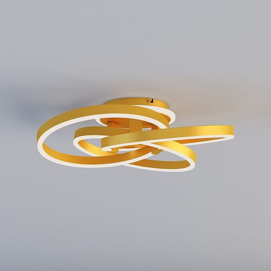 Spiral Light and Shadow Ceiling Lamp 3D model