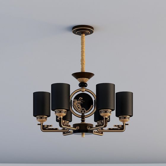 Nautical Anchor Chandelier 3D model