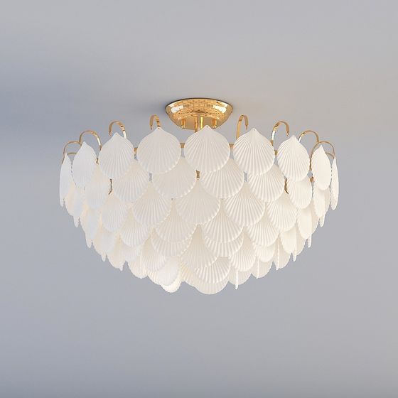 Seashell Ceiling Light 3D model