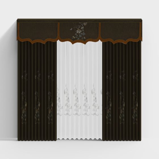 Vintage Curtain 3D model