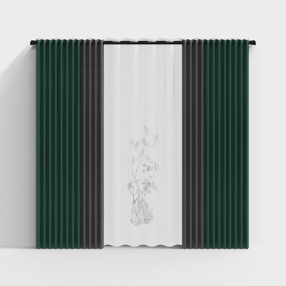 Gyōrin Curtain 3D model for Nature-Inspired Designs