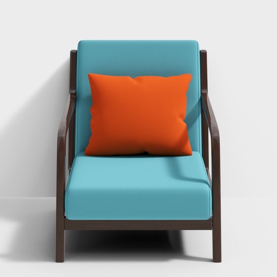 Stylish Low-Polygon Armchair 3D model
