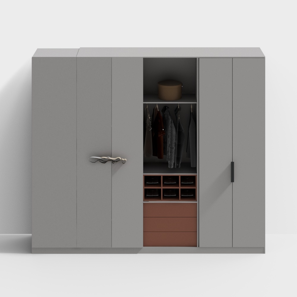 MasaSanty/Massa Santi - Modern light luxury bedroom wardrobe 【 Metis / Metis 】