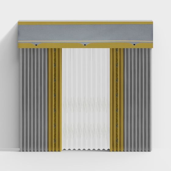 Industrial Metal Door 3D model