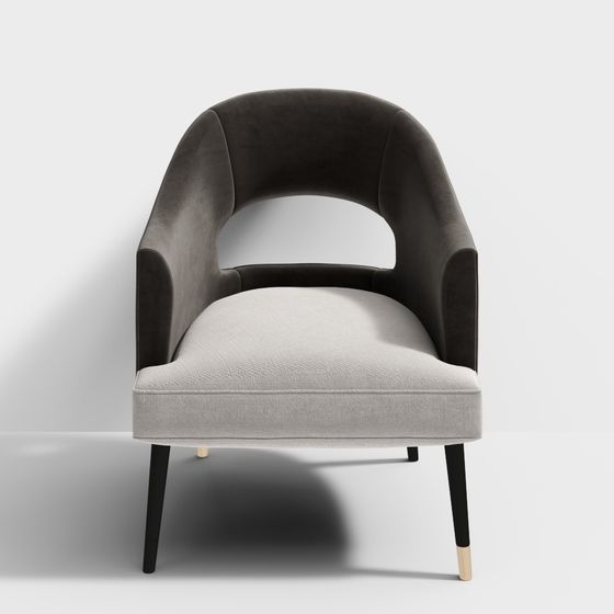 Sophisticated Curved Sofa 3D model for Creative Use