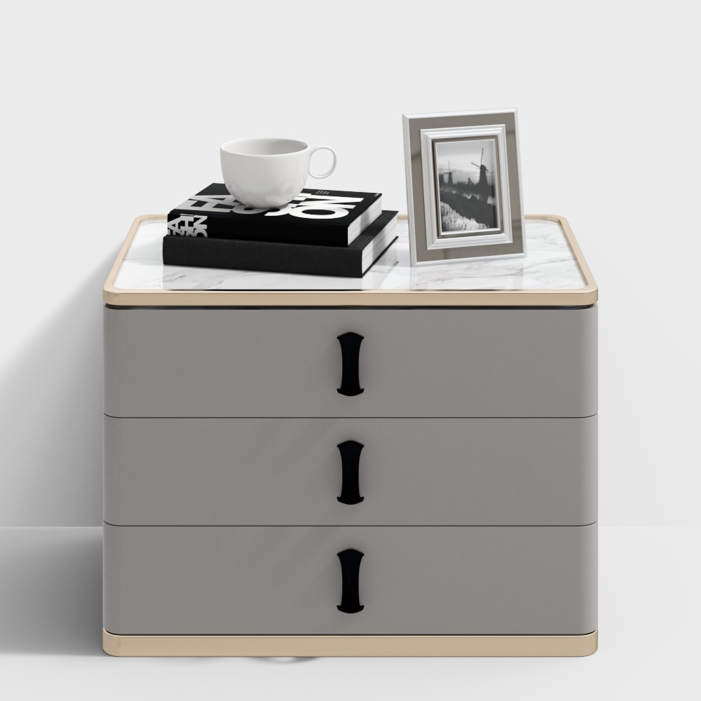 Luxury Minimalist Nightstand 3D model