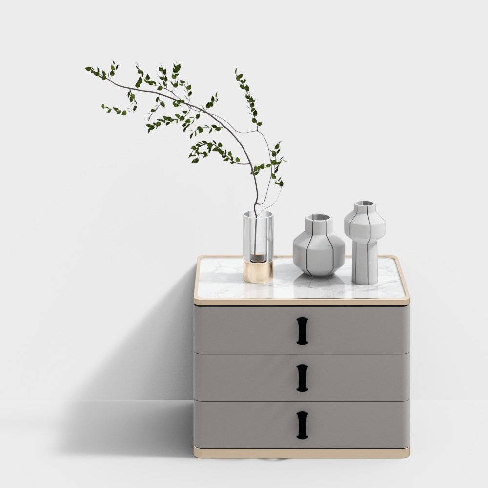 Elegant Modern Nightstand 3D model