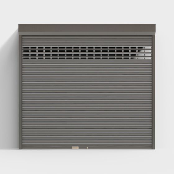 Modern Rolling Shutters 3D Model in Gray