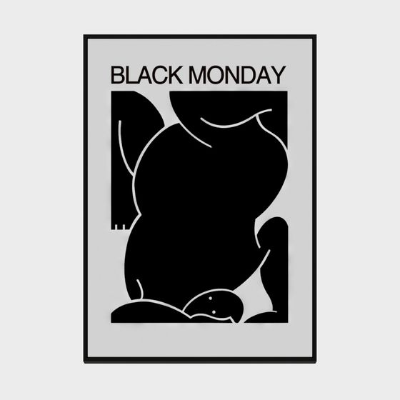 Black Monday: Elegant Cat 3D model for Creative Projects