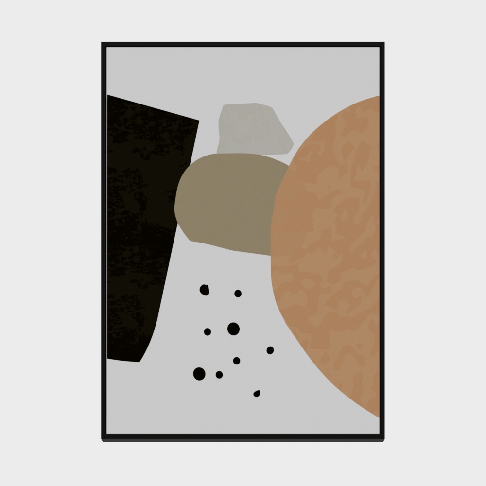 Inco - Light luxury living room sofa decoration painting abstract entrance combination five-in-one painting modern minimalist background wall hanging painting 3304-A075 (BASE)-L