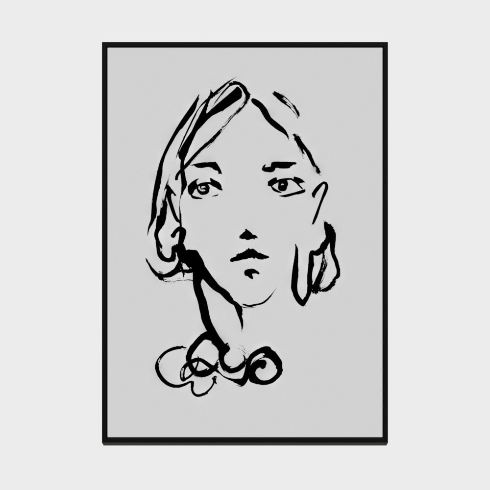 Ink Charm Portrait 3D model