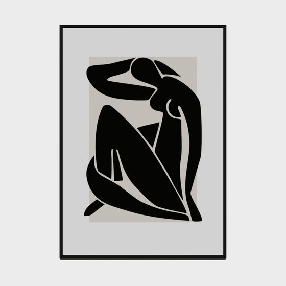 Abstract Human 3D Model in Minimalist Design