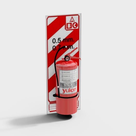 Red Fire Extinguisher 3D Model