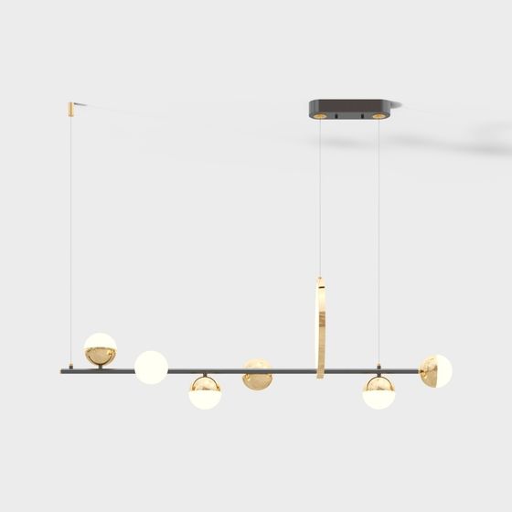 Contemporary Hanging Light 3D model for Elegant Spaces