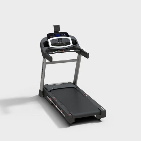 Stylish Treadmill 3D Model for Fitness Environments