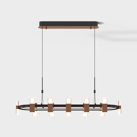 Stylish Low-Poly 3D Pendant Light Model