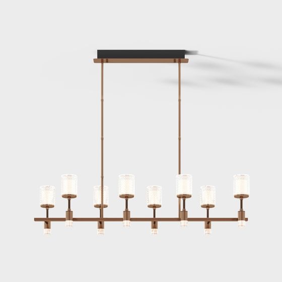 Elegant Low-Polygon Chandelier 3D model