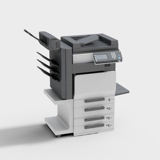 Multifunctional Copier 3D model for Office Environment