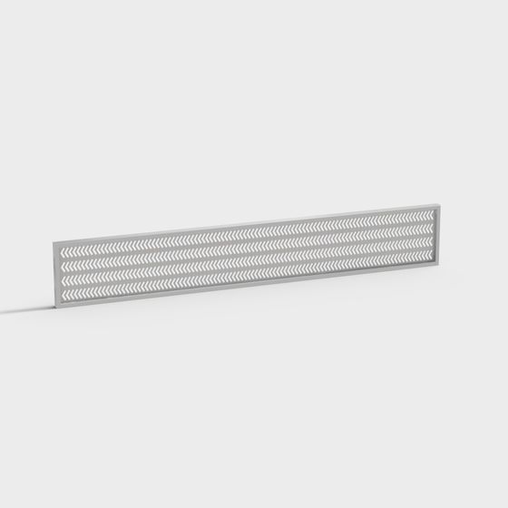 Modern Rectangular Air Vent Louver in White