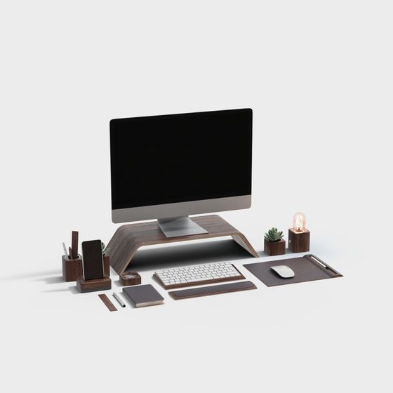Minimalist Office Desk 3D model