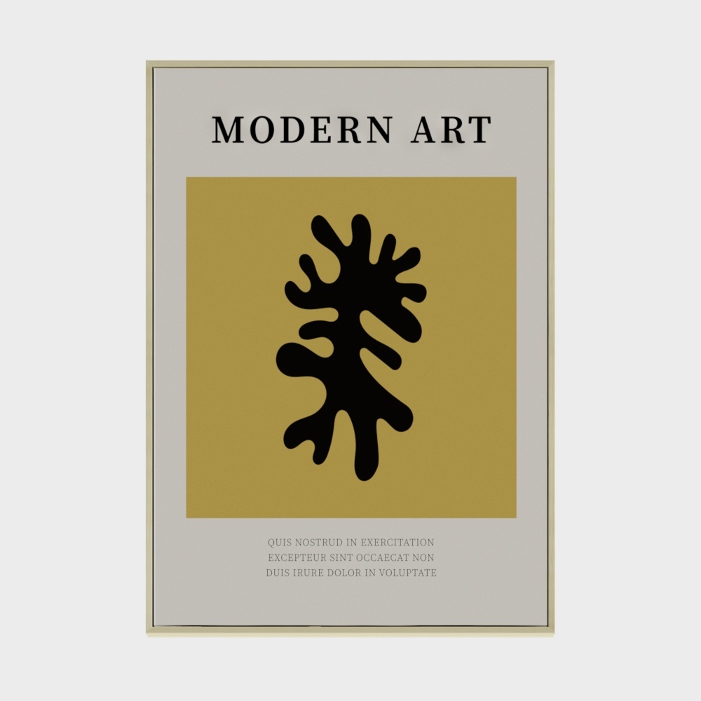 Inco - Light Luxury - Living Room Sofa Decoration Painting Abstract Metascius combination five-in-one painting modern minimalist background wall hanging painting 3304-1095-N